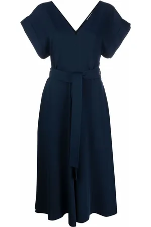 P.A.R.O.S.H. V-neck flared midi dress