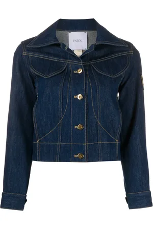 Patou Logo-embroidered denim jacket