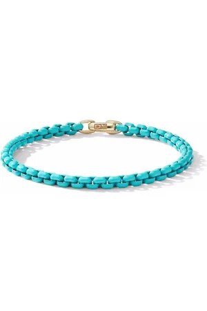 David Yurman 14kt yellow gold DY Bel Aire Color box chain bracelet (4mm)