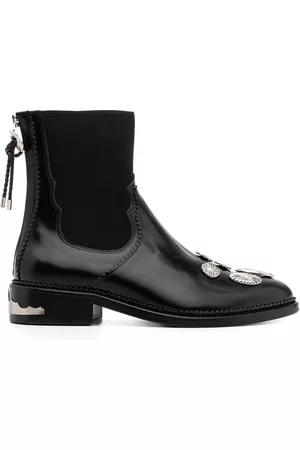 TOGA PULLA Mix-badge leather ankle boots