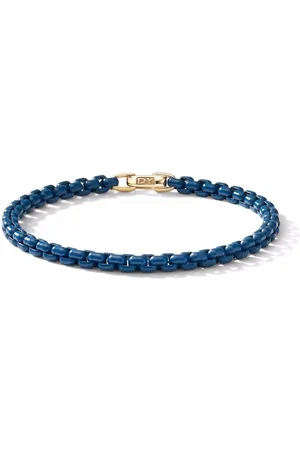 David Yurman 14kt yellow gold DY Bel Aire Color box chain bracelet (4mm)