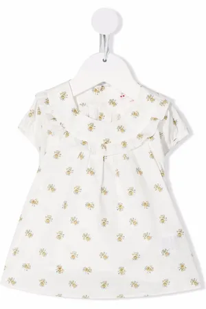 BONPOINT Floral-print ruffle-neck dress