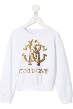 Roberto Cavalli Leopard logo print sweatshirt