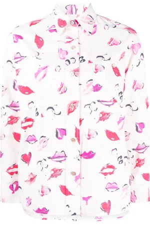 CHANEL 1990s lip-print shirt
