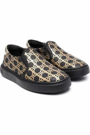Balmain Monogram-print slip-on sneakers