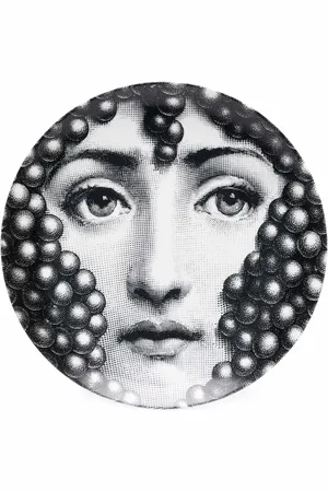 FORNASETTI Graphic porcelain plate
