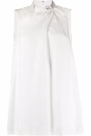 Fabiana Filippi Cut-detail sleeveless silk top