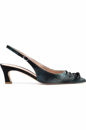 Scarosso Livv velvet tartan 55mm pumps