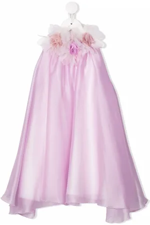 LA STUPENDERIA Floral-appliqué flared dress