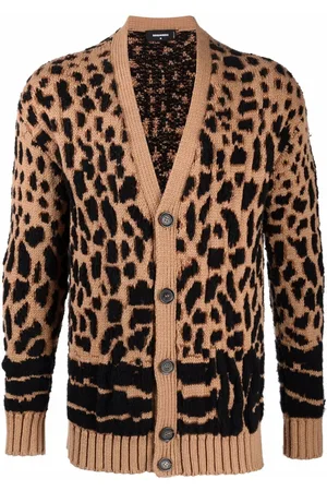 Dsquared2 Animal logo-knit cardigan