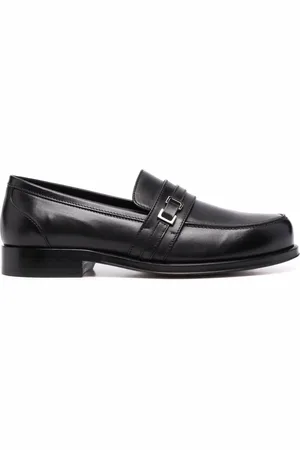 Sergio Rossi Buckle-detail leather loafers