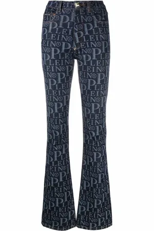 Philipp Plein All-over logo flared jeans