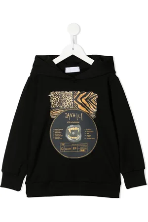 Roberto Cavalli Animal-print long-sleeved hoodie