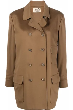 Hermès 1980s straight-cut double-breasted jacket