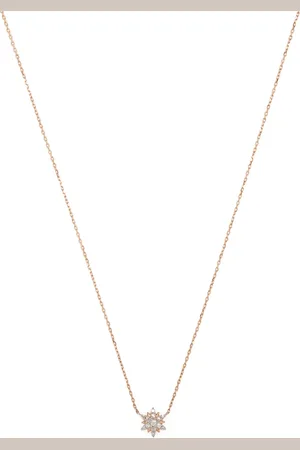 DJULA 18kt rose gold Sun diamond necklace