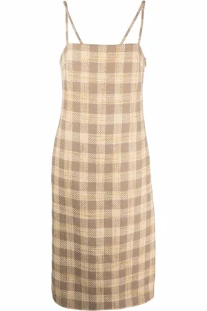 GIUSEPPE DI MORABITO Checked midi dress