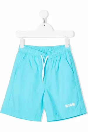 Msgm Logo-print drawstring swim shorts