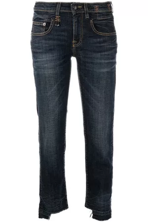 R13 Boys Straight Jeans - Boy straight-leg step-hem jeans