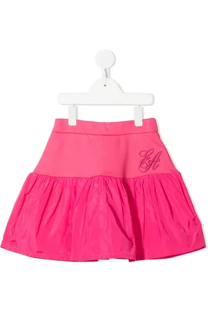 Emporio Armani Logo-embroidered flared mini skirt