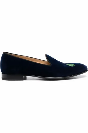 Scarosso Jay embroidered velvet slippers