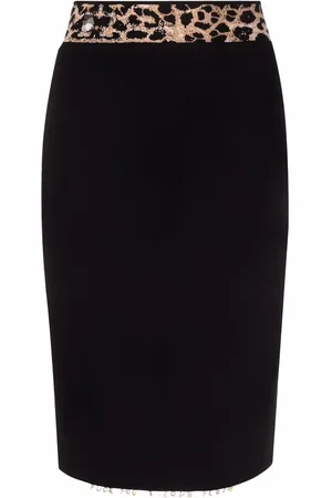 Philipp Plein Leopard print waistband skirt