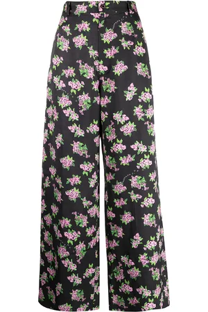 Natasha Zinko Floral-print cropped trousers