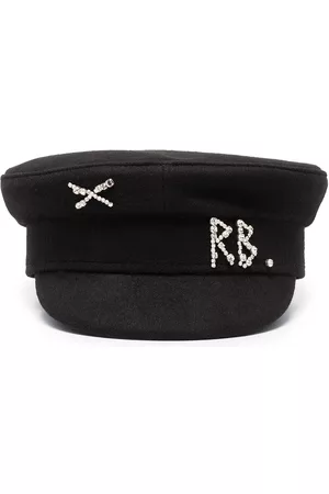 Ruslan Baginskiy Boys Hats - Crystal-embellished baker boy hat