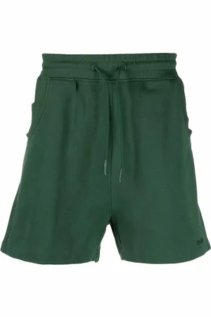 Drôle de Monsieur Drawstring cotton track shorts