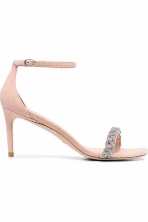 Stuart Weitzman Nudistcurve 75mm braided-strap sandals