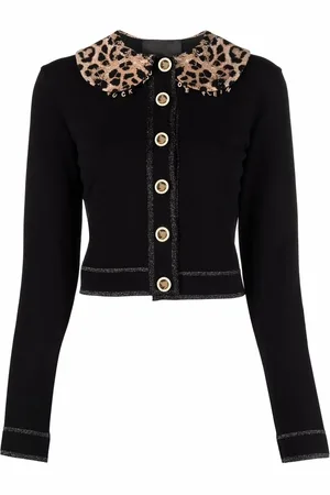 Philipp Plein Leopard print collar cardigan