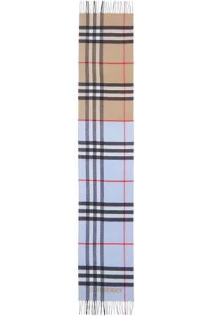 Burberry Scarves - Contrast check-pattern cashmere scarf