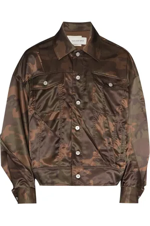Feng Chen Wang Camouflage-print pleated jacket
