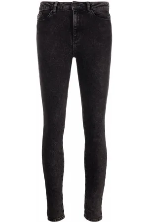 Karl Lagerfeld Monogram-embroidered skinny jeans