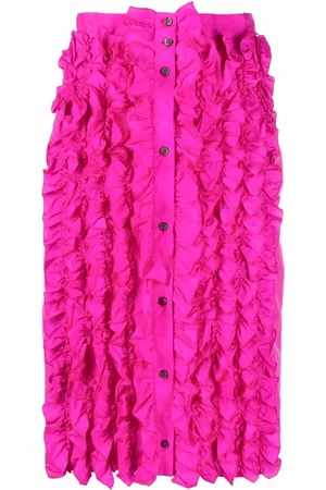 Msgm Ruffle-detail high-waisted skirt