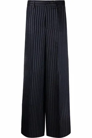 P.A.R.O.S.H. Pinstripe high-rise wide-leg trousers