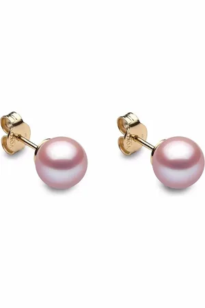 Yoko London 18kt yellow Classic Freshwater pearl stud earrings