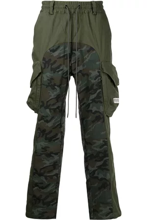 MOSTLY HEARD RARELY SEEN Men Cargo Pants - Camouflage-panel cargo trousers