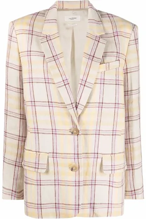 Marant Etoile Check-print linen blazer