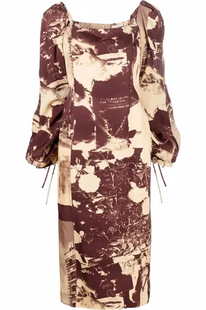 REJINA PYO Scene-print square-neck dress