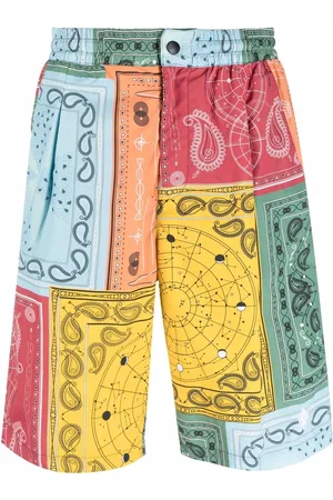 MARCELO BURLON Bandana patchwork shorts