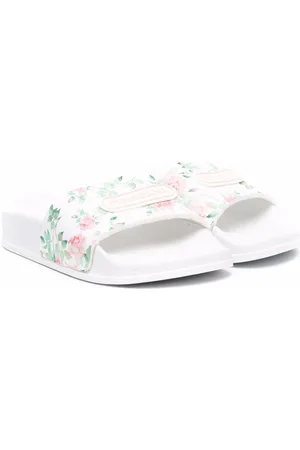 MONNALISA Floral-print logo slides