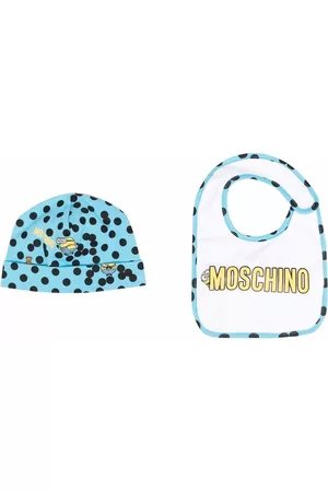 Moschino Cartoon-print hat-bib set