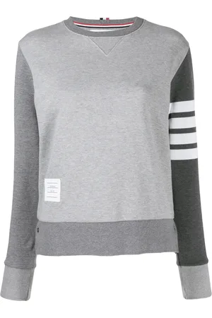 Thom Browne 4-Bar loopback crew neck sweatshirt