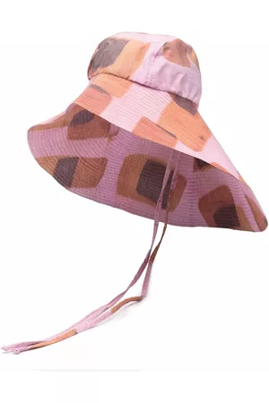 HENRIK VIBSKOV Hats - Flux geometric-print sun hat
