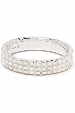 WOUTERS & HENDRIX Chain-texture band ring
