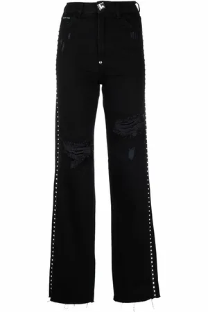 Philipp Plein Crystal-embellished straight-leg jeans
