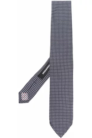 Dsquared2 Men Bow Ties - Embroidered-pattern silk tie