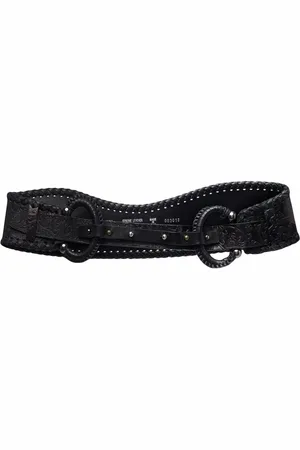 Gianfranco Ferré 1990s embossed motif waist belt
