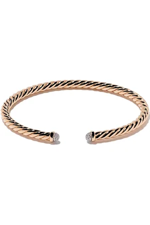 David Yurman 18kt rose gold Modern Cablespira diamond bracelet (4mm)