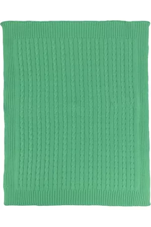 Little Bear Cable-knit cotton blanket